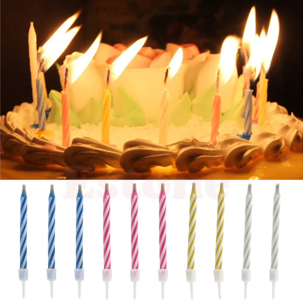 10 шт. Магия повторно зажигаемая свеча Relight празднование дня рождения трюк торт Шутка Подарок