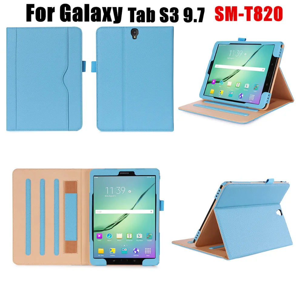 NEWCOOL Business Style Flip Cover Leather Case For Samsung Galaxy TAB S3 9 7 SM T820