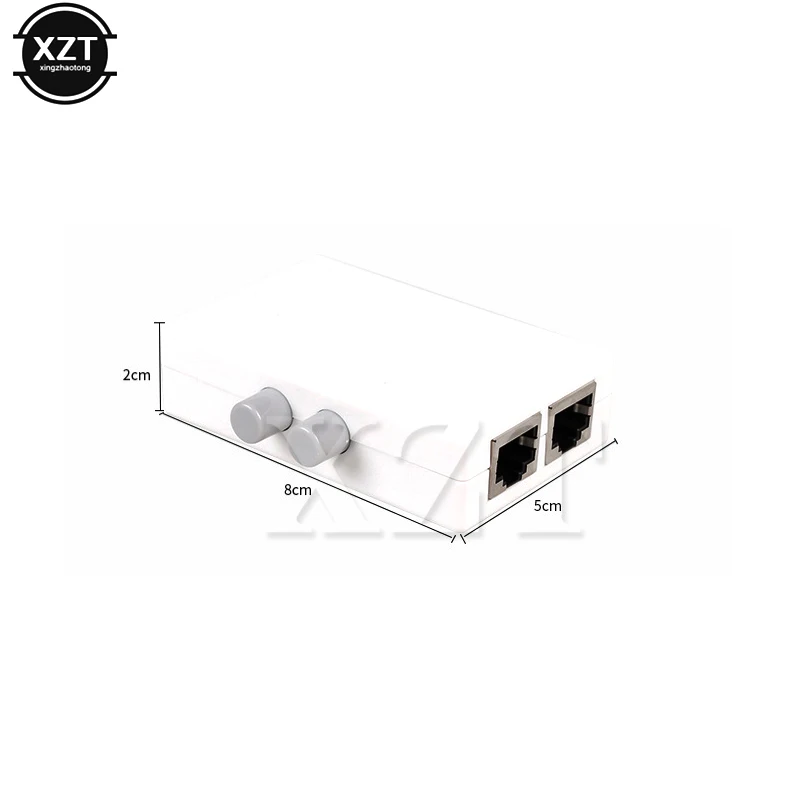 Высококачественный сетевой коммутатор с 2 портами RJ-45, сетевой коммутатор Ethernet, двухпозиционный коммутатор с 2 портами, адаптер с ручным распределением