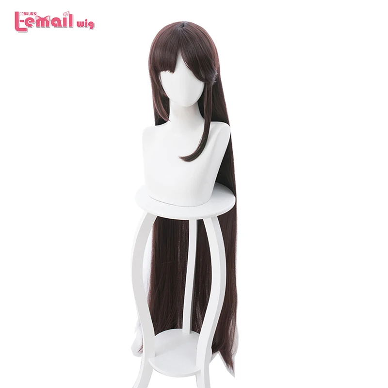 

L-email wig Game Fate Grand Order Yu Miaoyi Cosplay Wigs 120cm Red Brown Heat Resistant Synthetic Hair Perucas Cosplay Wig