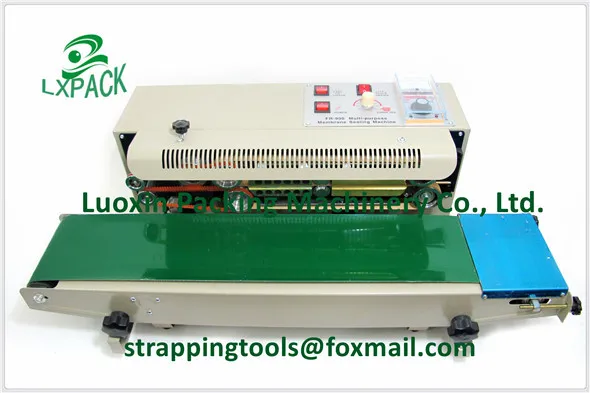 Horizontal Vertical Portable Stainless Steel Tilt Head Continuous Band Sealers Rapid Tabletop Free Standing Benchtop Band Sealer with Dry Ink Coding5