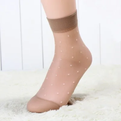 10 пар носков Модные женские носки Кристальные тонкие прозрачные тонкие шелковые носки женские летние носки Sokken Vrouwen женские