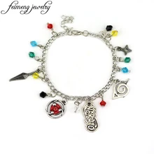 Браслеты с подвесками Наруто konoha Ninja Sharingan Саске Какаши Итачи Мадара эмалированный Кулон Браслет Модные ювелирные изделия аксессуары