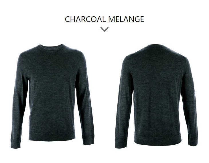 Избранный мужской 100% шерсть чистый цвет тонкий прилегающий вязаный свитер S | 417424507