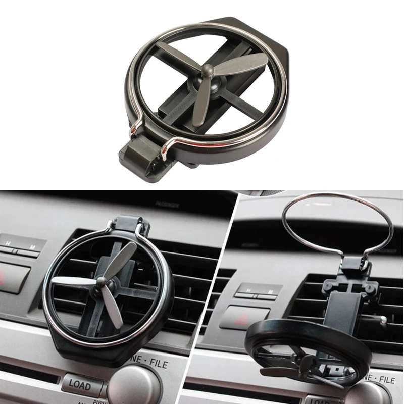 Car Air Outlet Cup Holder Plastic Drink Holder Folding Fan For