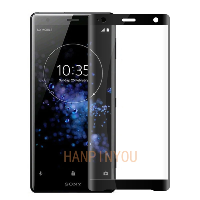 Для sony Xperia XZ2 H8216 H8266 H8276 H8296 5," 3D полное покрытие изогнутое закаленное стекло 9H Премиум Защитная пленка для экрана - Цвет: Black