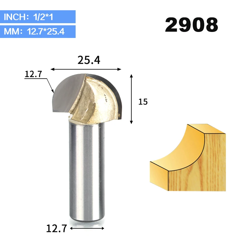 HUHAO 1 шт. 1/" 1/4" хвостовик двойной фреза для отделки кромки биты для деревянной бухты коробка бит карбида вольфрама деревообрабатывающий Концевая мельница miiling cutter - Длина режущей кромки: 2908
