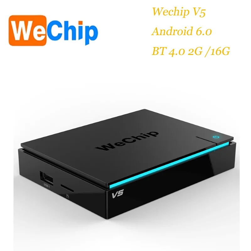 

5pcs Wechip V5 Android tv box S905X Quad Core 2G+16G tv boxes android 6.0 With Wifi and BT4.0 Better than X96 M8S H96 PRO