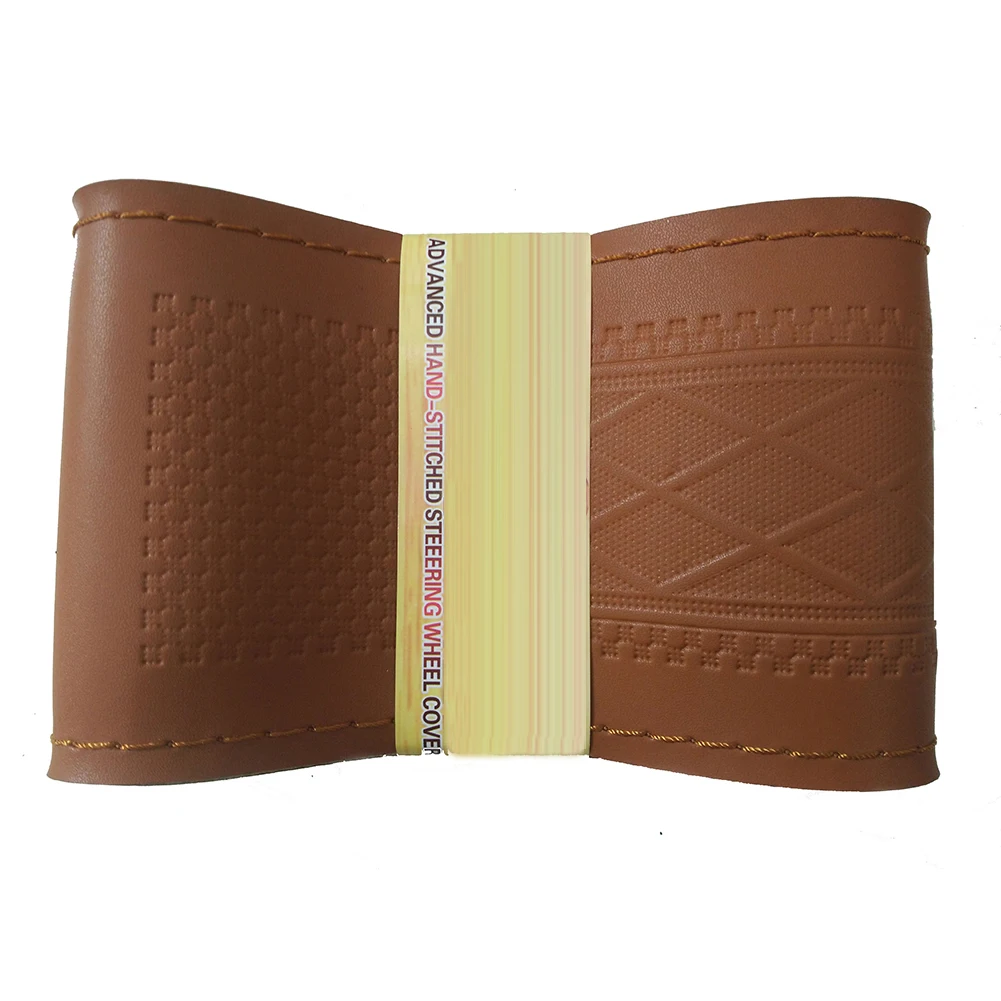 

Anti-Slip Micro Leather Car Steering Wheel Cover DIY Hand Sew Protective Cover