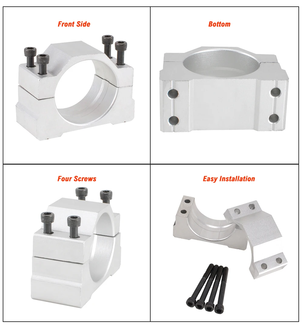 400 Вт мотор шпинделя с воздушным охлаждением DC бесщеточный шпиндель ER11 с 55 мм зажимом Монтажный кронштейн для ЧПУ гравер фрезерный станок