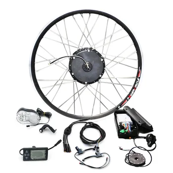 

Jueshuai Free Shipping No Battery 26'' 700C 48V Bafang Brushless Hub Motor Electric Bike Conversion Kit with LED LCD Display PAS