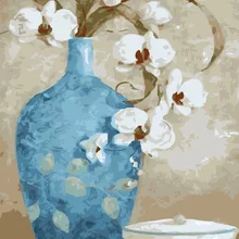 MOLEK DIY картина маслом по номерам Комплект «цветок в вазе» абстрактная акриловая живопись на холсте домашний декор настенная работа для гостиной