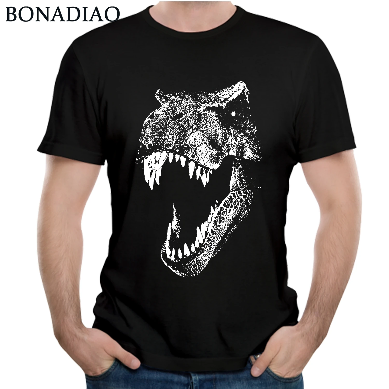 Parque Jurásico Tees 2018 impresionante diseño de dinosaurio Jurásico Parque T camisa para hombre de algodón Homme Camiseta Parque Jurásico Tees 2018 impresionante diseño de dinosaurio Jurásico Parque T camisa para hombre de algodón Homme Camiseta