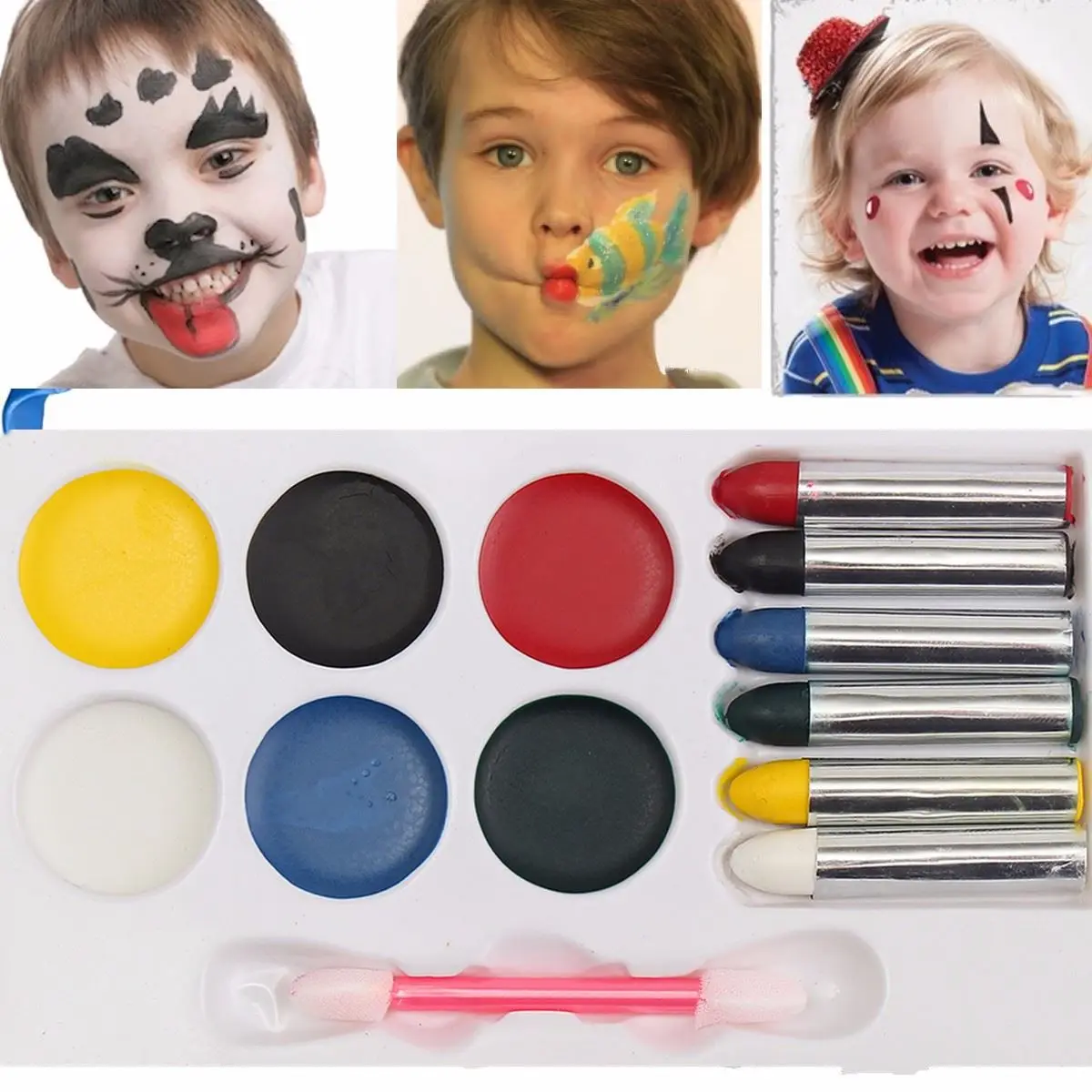 Face paint перевод. Набор красок Аква Гримм профессиональный. Грим на лице для детей. Грим на лице красками. Грим для детей краски.