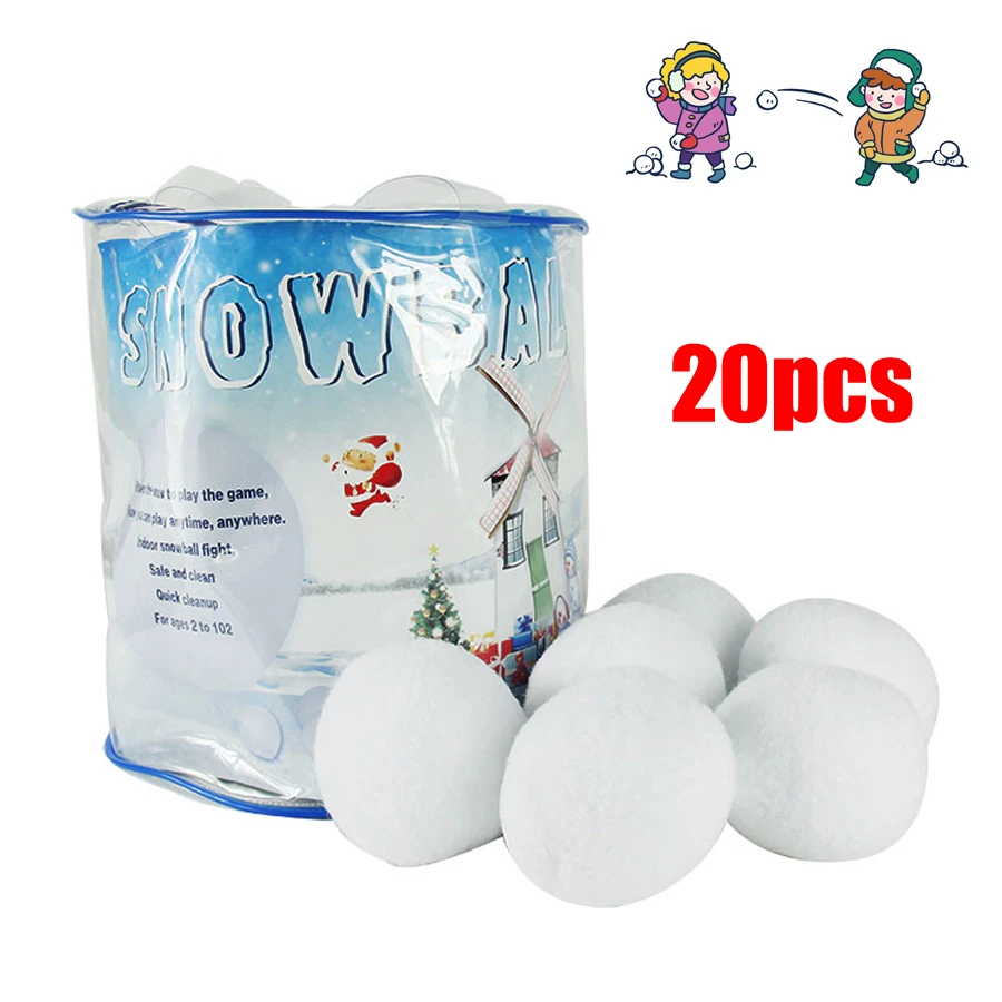屋内雪合戦ゲームセットぬいぐるみ雪玉とメッシュキャリーバッグ白屋内冬