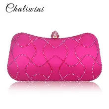 New style Diamond Women Clutches Ladies Evening Bags Girl Party Wedding Purse Noble Royal Pink HandBags Clutch Bag With Chain New style Diamond Women Clutches Ladies Evening Bags Girl Party Wedding Purse Noble Royal Pink HandBags Clutch Bag With Chain