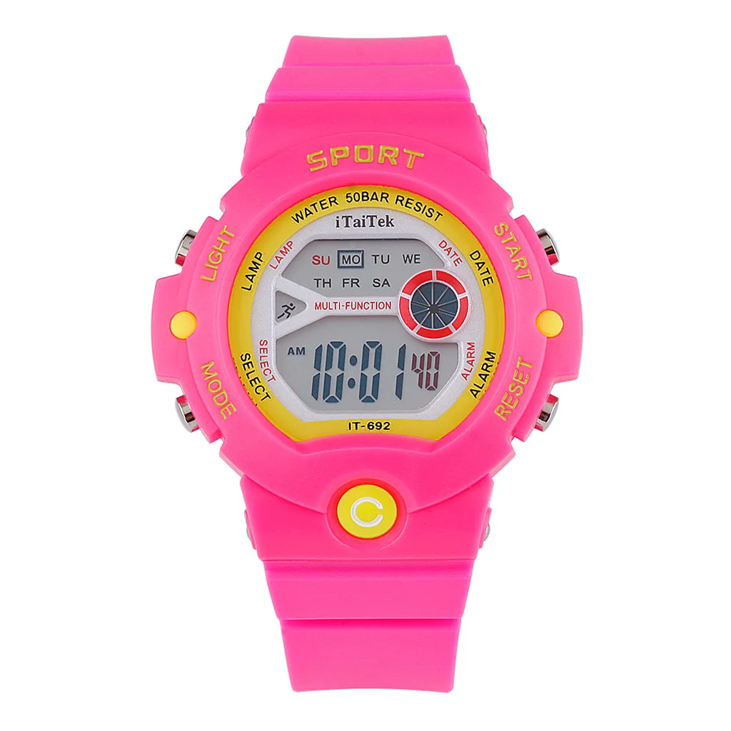 Женские спортивные часы reloj многофункциональные водонепроницаемые светящиеся
