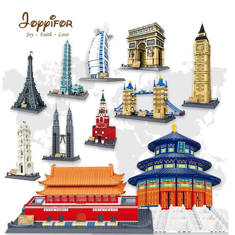 

Joyyifor Big City tower Compatible With LegoINGlys Hotel Eiffel Tower World's Great Architecture Building Block Creative Toys