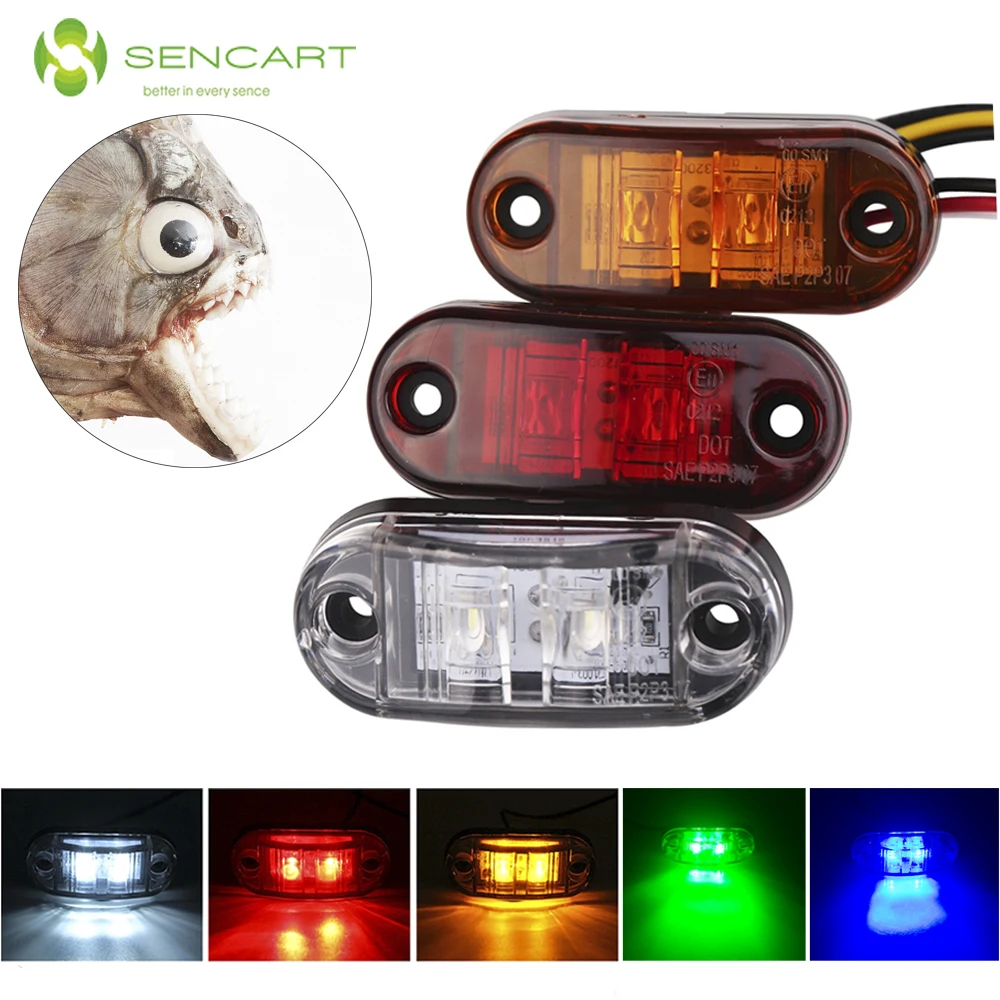 1 шт. 2LED автомобильный грузовик прицеп дом на колесах Боковой габаритный фонарь