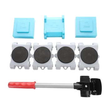 

Furniture Mover Tool Set Furniture Transport Lifting Heavy Stuffs Moving Tool Wheeled Mover Roller Wheel Bar Hand Tools Set