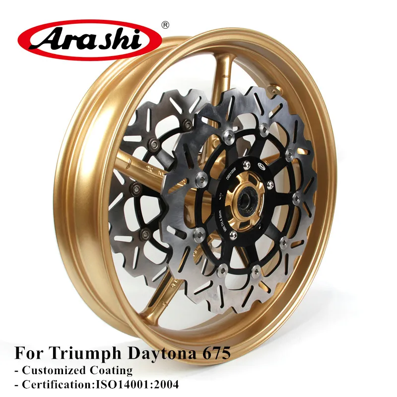 

Arashi 1 Set For TRIUMPH Daytona 675 06-12 Front Wheel Rim Front Brake Disc Set Daytona 675 2006 2007 2008 2009 2010 2011 2012
