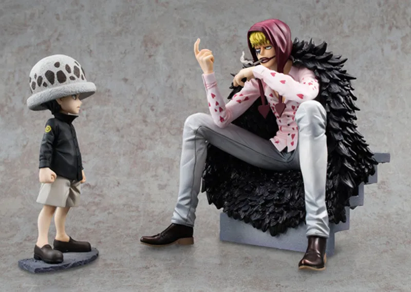

Anime One Piece Portrait of Pirates Young Trafalgar Law and CorazonPVC Action Figure Collection Model Kids Toy Doll GS0106