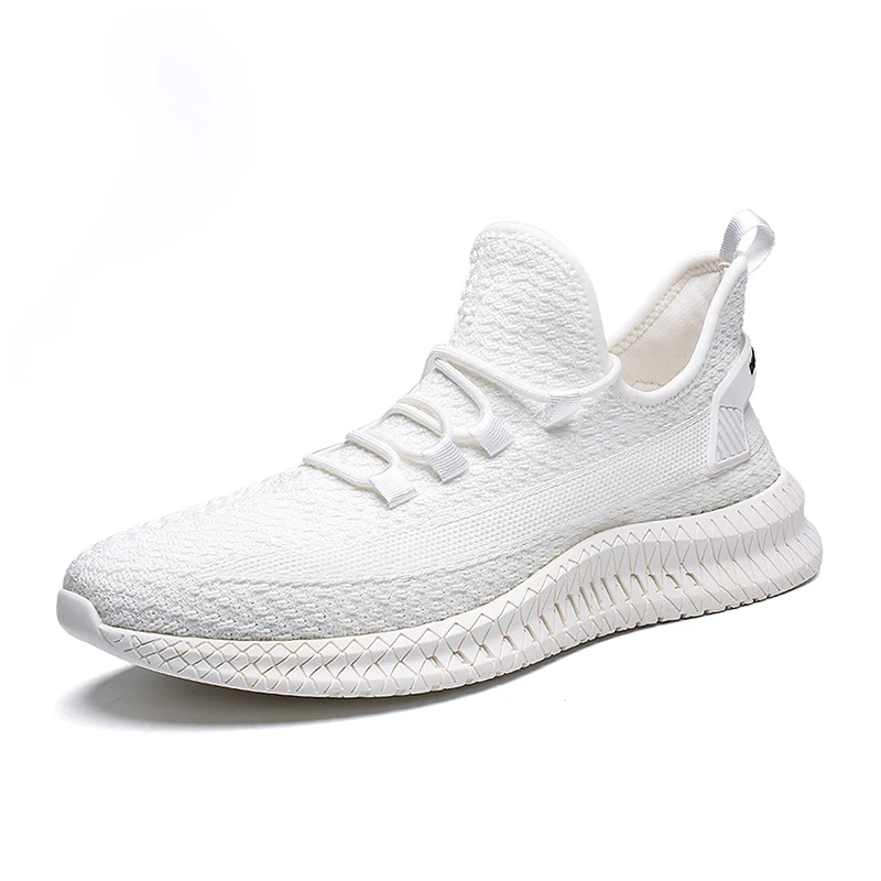 

2019 Summer Walking Shoes Breathable Mesh Sneakers man Comfortable breathable flying woven men's shoes walking shoes