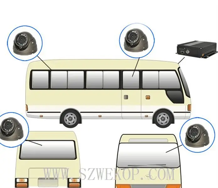 1080 P 4 шт металлическая камера + 1080 P sd-карта мобильный видеорегистратор наборы для транспорт автобус такси воспроизведение видео