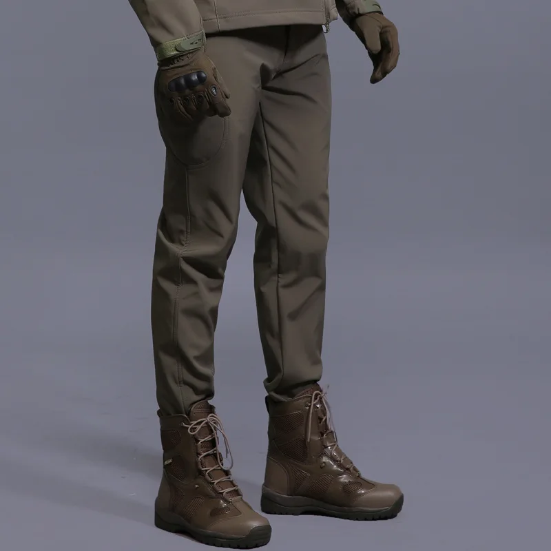 Invierno de los hombres de Trekking senderismo pantalones Softshell espesar pantalones impermeable al aire libre de esquí Camping pesca deporte Pantalones de deporte de la caza