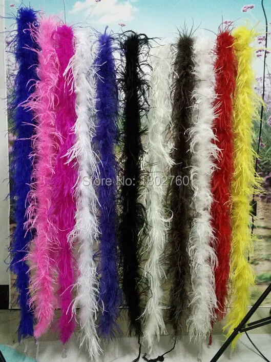 2 meters/lot ostrich feather boa 1ply feather strip for decoration A