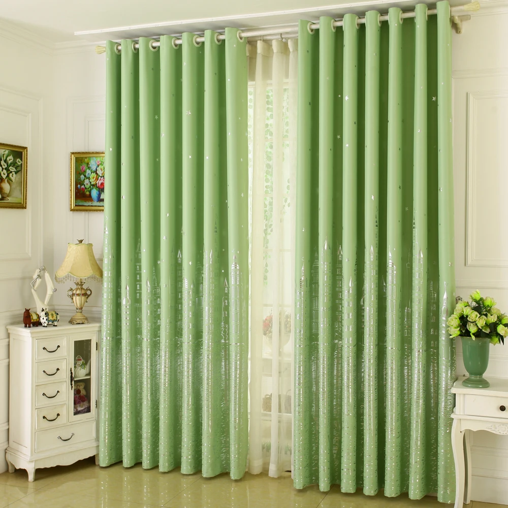 Cortinas opacas gruesas de tela de sombra de estrella de Castillo de plata Mediterránea para sala de estar Panel de tratamiento de ventana de dormitorio Cortinas opacas gruesas de tela de sombra de estrella de Castillo de plata Mediterránea para sala de estar Panel de tratamiento de ventana de dormitorio
