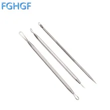 3 шт./компл. Нержавеющая сталь иглы черных точек прыщей игла для удаления прыщей инструмент Уход за лицом инструмет для удаления черных точек