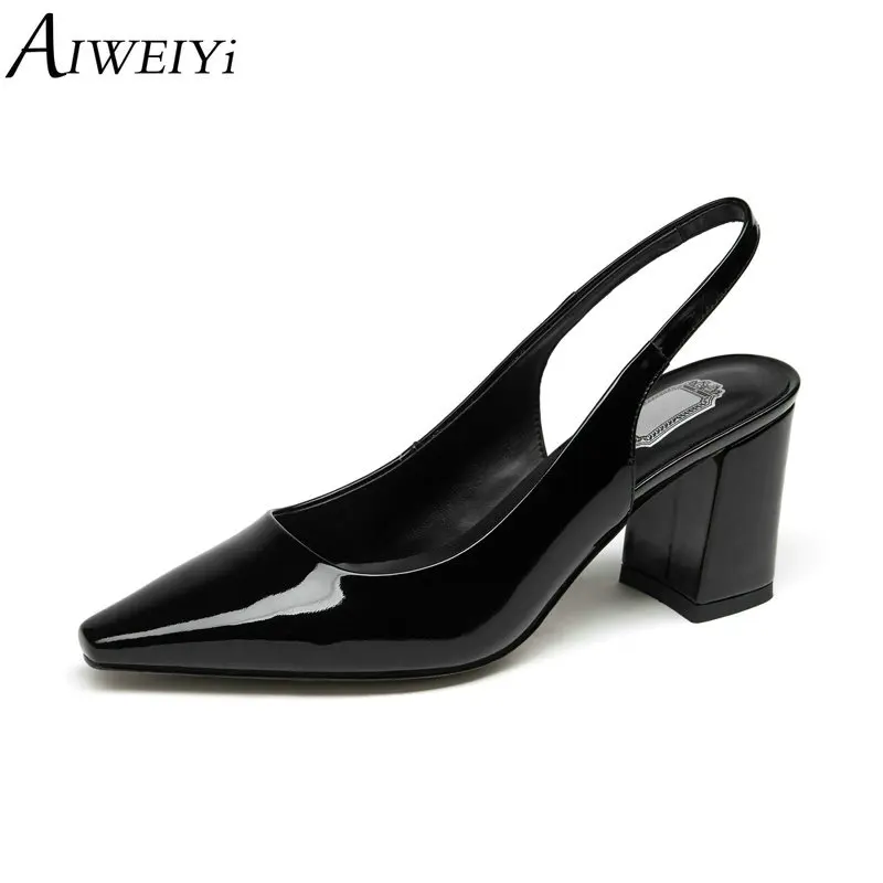 

AIWEIYi 2019 Spring Shoes Woman Genuine Leather High Heels Sexy Women Pumps Pointed Toe Comfortable Zapatos Mujer Ladies Heels