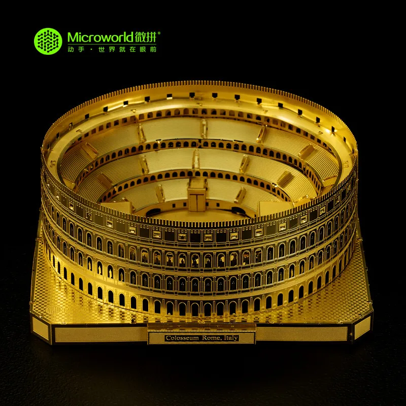 

MICROWORLD Colosseum 3D Metal Nano Puzzle DIY Assembly Model For Adults World Architecture Building Men Collection Gift