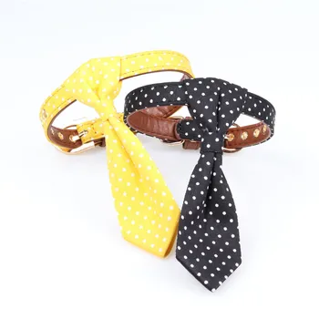 

Free shipping dog collar fashion dot tie 4 color dog accessories cat mascotas collier pour chien collar perro coleira pet leash