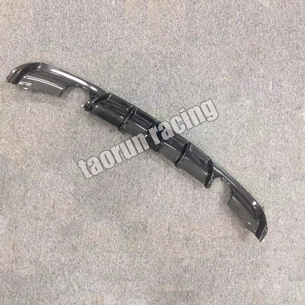  2 Outlet Stlyle Carbon Fiber Rear Bumper lip Diffuser with LED light for F30 318i 320i 328i 335i 34 - 32965282920