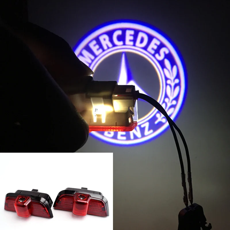 

2X Car Logo Led Door Light Ghost Shadow Light for Mercedes Benz W204 C260 C300 C280 C230 Courtesy Welcome Laser Projector Lamp