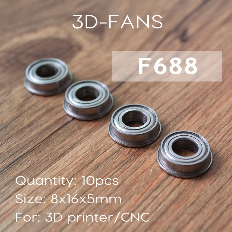 10 шт. F688-2Z F688ZZ F688 zz F628/8ZZ фланцевый фланец шариковые подшипники с глубоким желобом