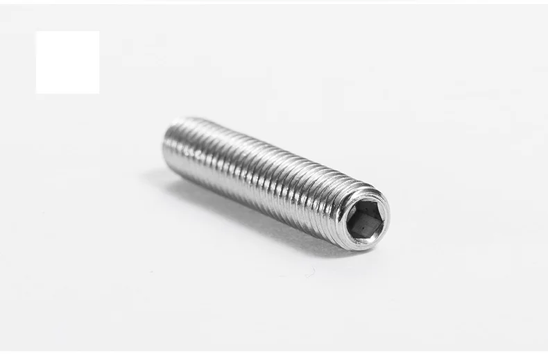 M3 M4 M5 304 Stainless Steel Flat End Hexagon Socket Set Screws M3x3 4 5 6 16 M4 x 20 M5 X 12 20 Hexagon Socket Fastening Screws