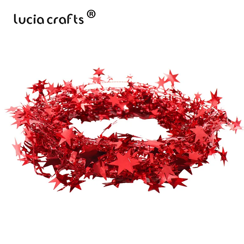 Lucia crafts 7,5 м/рулон подвесная Рождественская елка пентаграмма железная проволока гирлянда домашнее рождественское украшение H0358