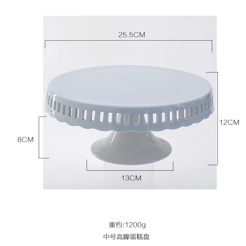 Керамика белый торт стенд свадебный торт инструменты для кекса дисплей тарелка вечерние события украшение дома посуда для выпечки Кухня - Цвет: M
