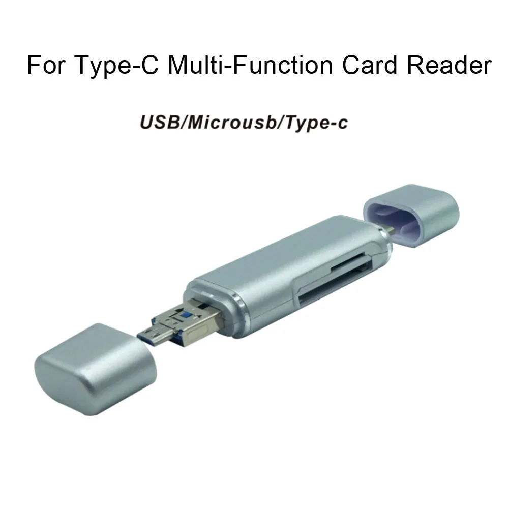 5 в 1 флип-колпачок OTG Micro USB 3,1 type-C TF SD Card Reader для Android смартфон