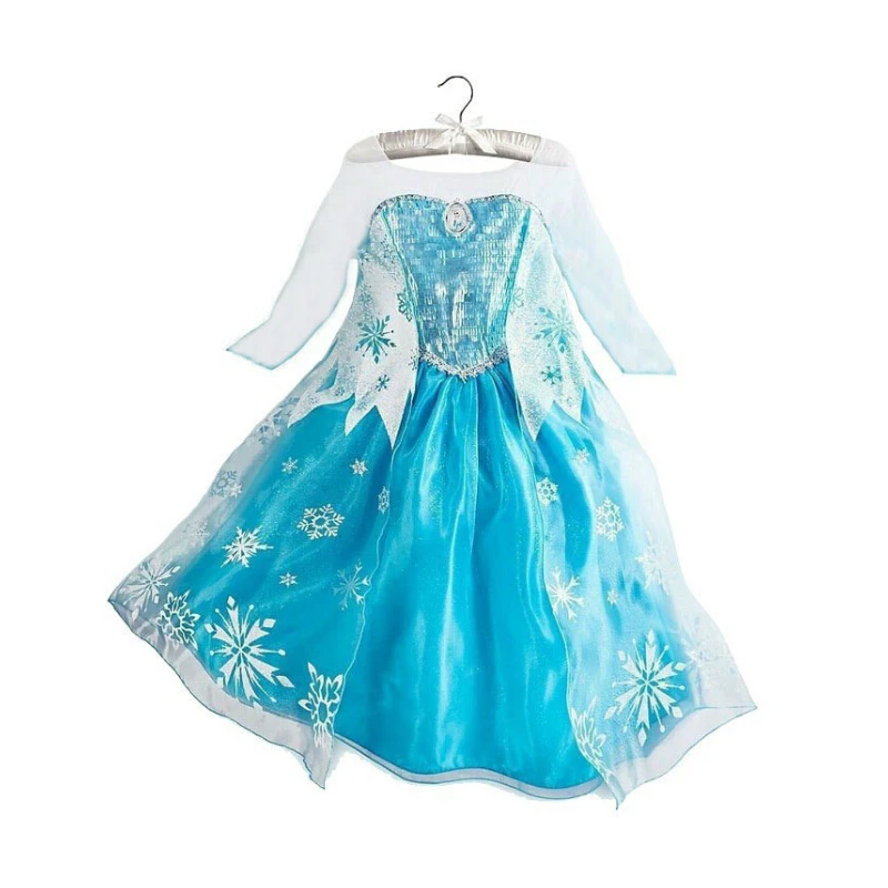 Платья Снежной Королевы для девочек; маскарадный костюм; платье принцессы Анны и Эльзы для дня рождения; детская одежда для девочек; Vestido