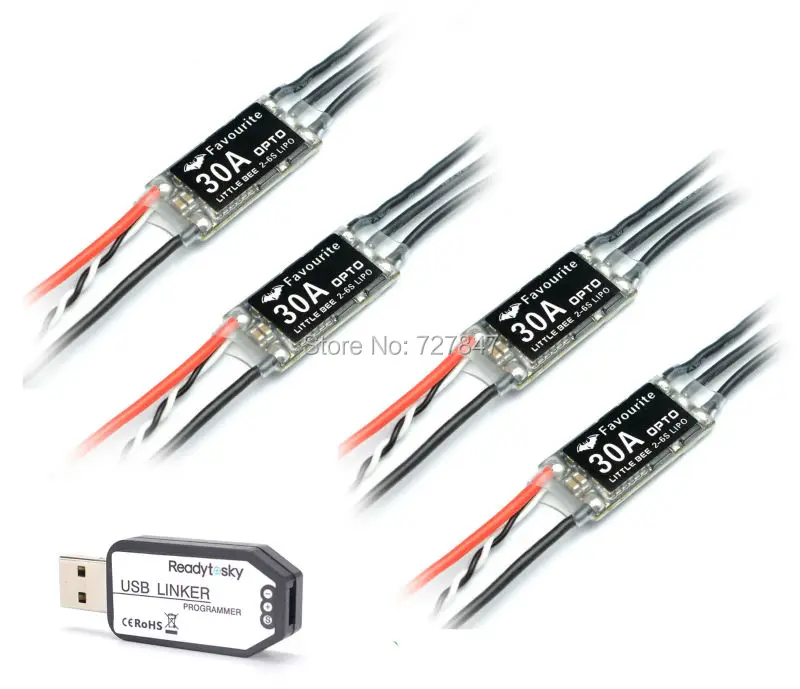 

4pcs 100% Original FVT Littlebee 30a Mini ESC (2-6S) OPTO USB Linker Programmer for Multicopter Frame