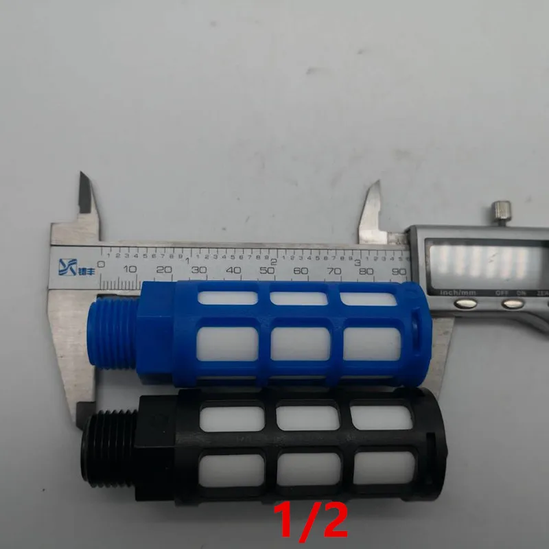 10 шт. PSL-01 02 1/8 1/4 BSP Мужской Резьба пластиковый глушитель Пневматический Черный Синий воздушный Быстрый глушитель