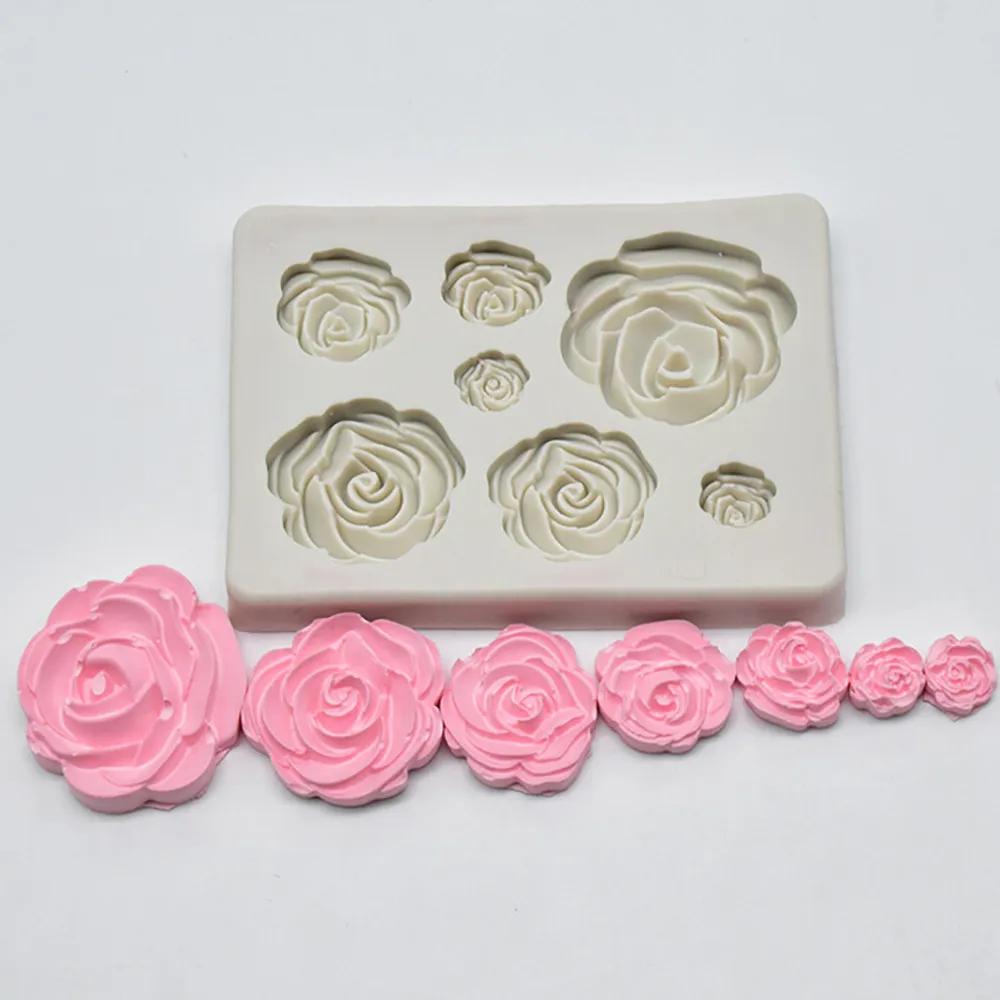 Rose Flower Silicone Mold Fondant Mold Cake Decorating Tools Chocolate