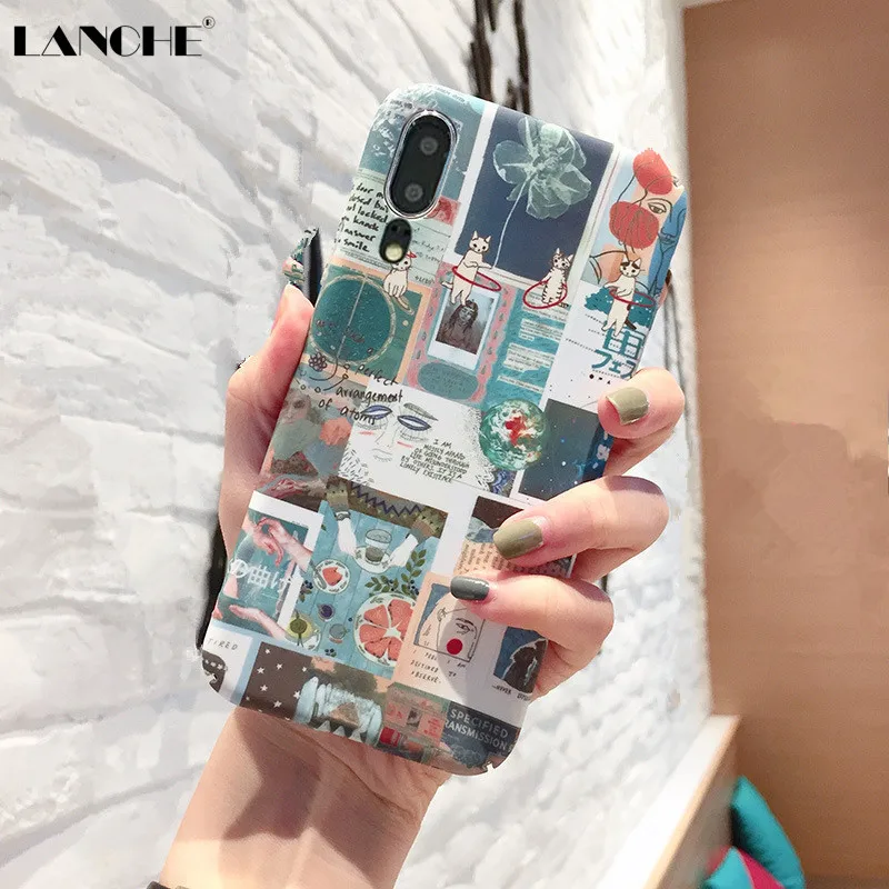 LANCHE Phone Case For Huawei P20 Lite Pro P30 Nova 3 3i 2s Hard PC Cartoon Cover On Honor 10 9 8X V9 V10 |