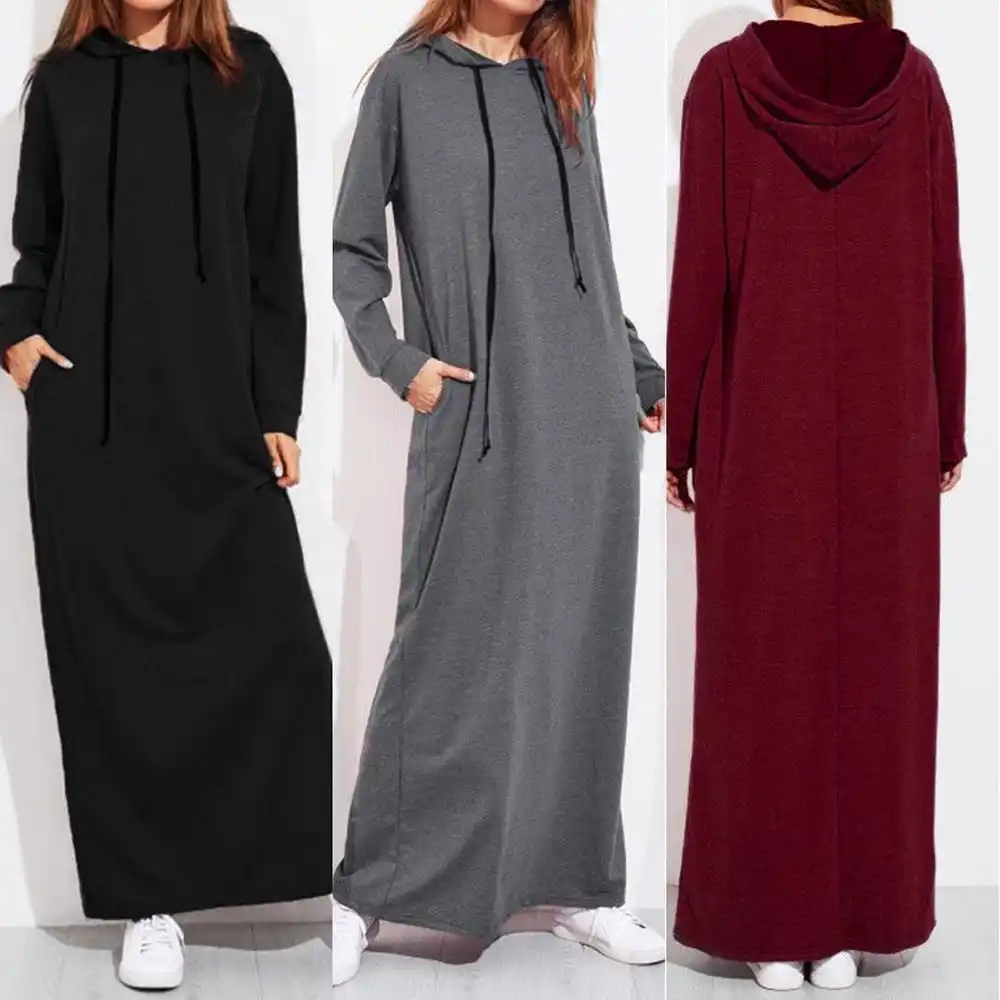 full length hoodie dress