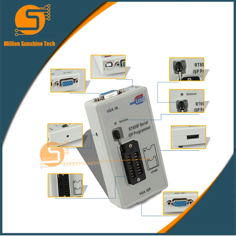Free Shipping 100% Original Newest RT809F ISP Programmer