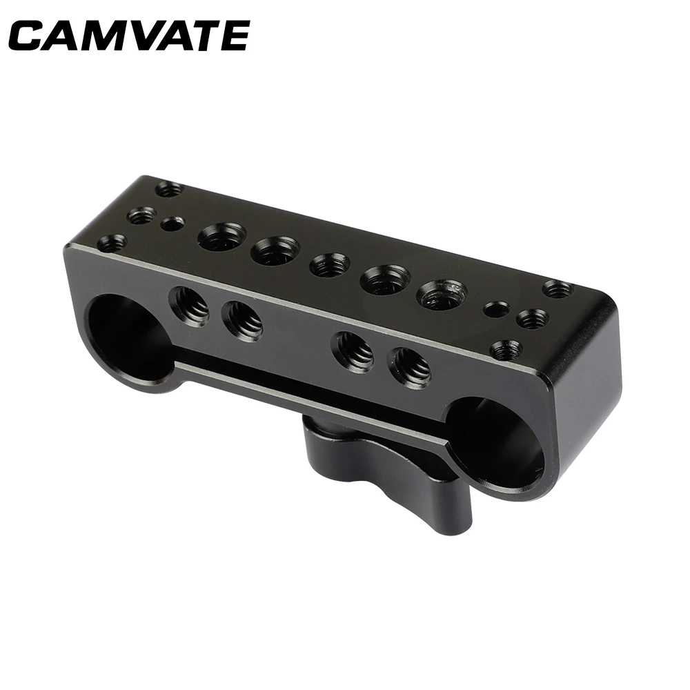 CAMVATE 15 мм двойной стержень зажим адаптер с 1/4 &quot 20 &amp M4 резьбы C2099|Аксессуары для